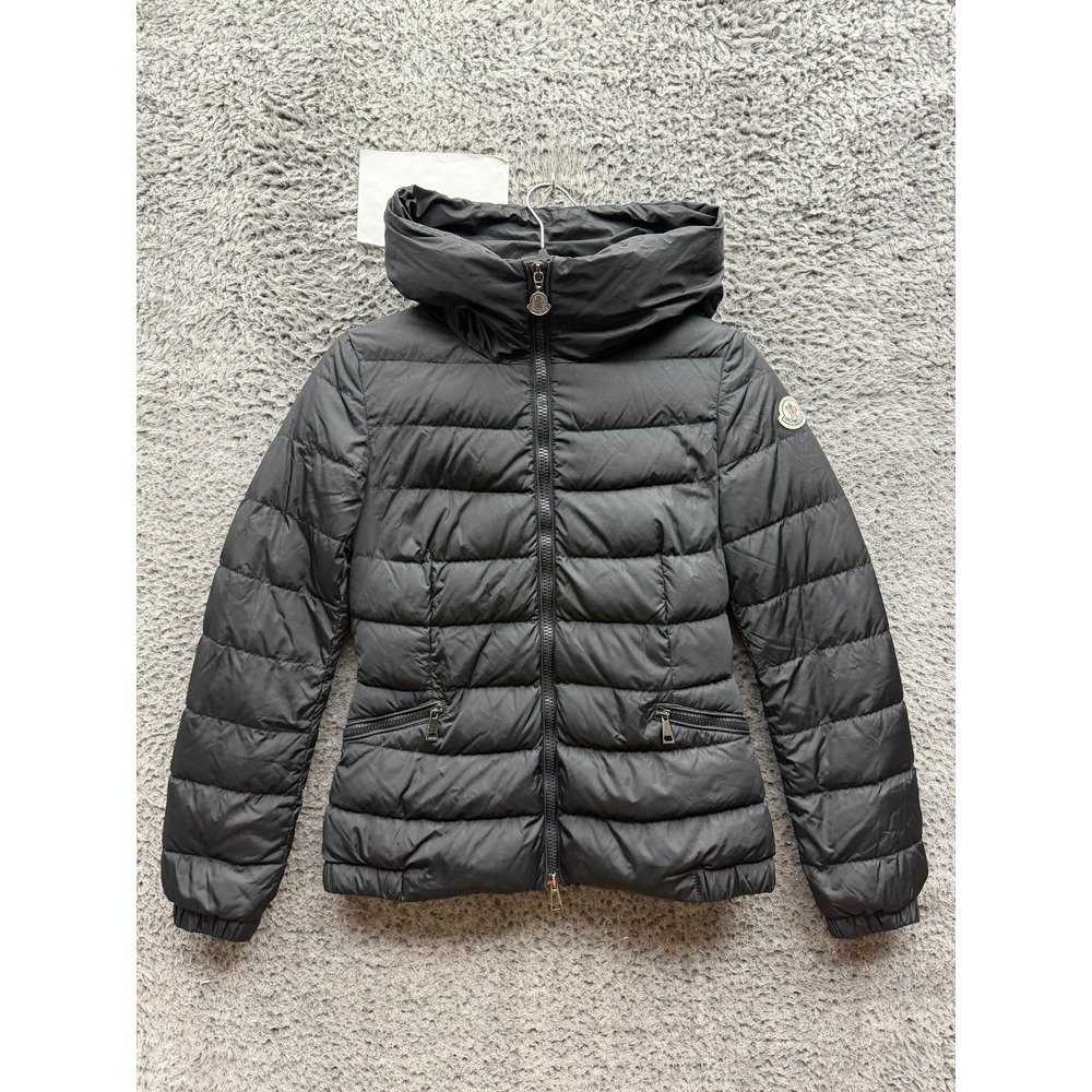 Moncler Artemis Quilted Hooded Down Puffer Jacket Black Womens Size 00